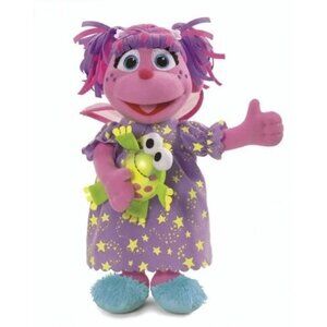 Sesame Street Sweet Deams Abby Cadabby Talking Doll in Pajamas with Frog - WORKS